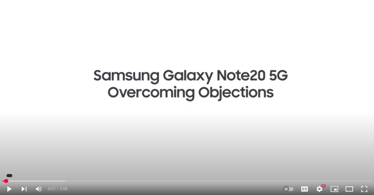 Samsung Galaxy Note20 5G Overcoming Objections